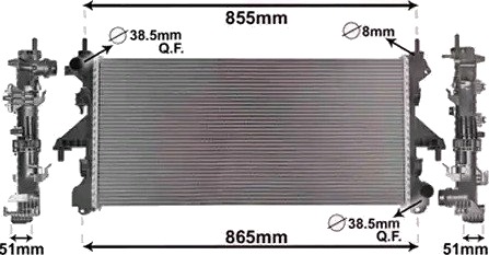 VAN WEZEL 17002453 Radiator motorkjøling VAN WEZEL 17002453 Radiator motorkjøling