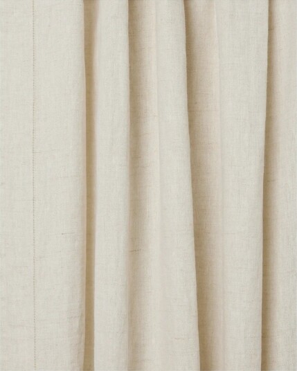 Garbo&Friends Linen Hemstitched Linen Curtain 140X300 Cm 2 Pack Cream 140X300CM