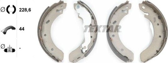 Bremsesko sett TEXTAR 91046100 Bremsesko sett TEXTAR 91046100