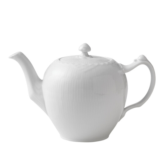 Royal Copenhagen White Fluted Half Lace tekanne 1 liter Royal Copenhagen White Fluted Half Lace tekanne 1 liter