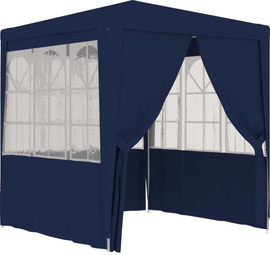 vidaXL Profesjonelt festtelt med sidevegger 2x2 m blå 90 g/m² vidaXL Profesjonelt festtelt med sidevegger 2x2 m blå 90 g/m²