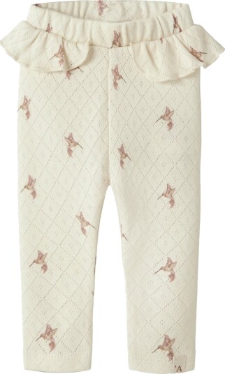 Lil" Atelier Leggings   NbrRachello   Turtledove/Bird   Lil Atelier   74   Leggings Beige Hvit