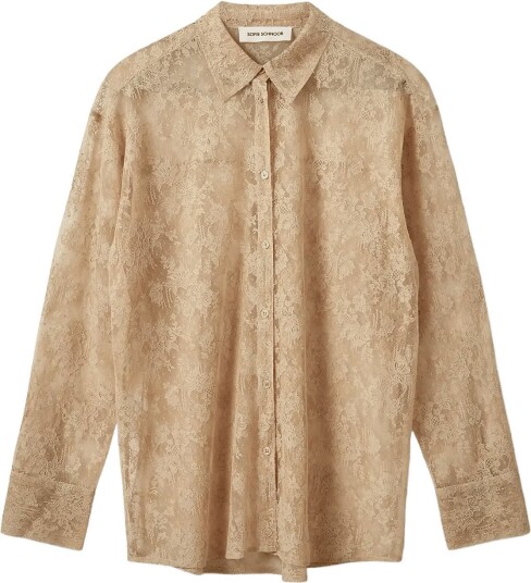 Sofie Schnoor Sylvinesw Distressed Shirt   Beige   36