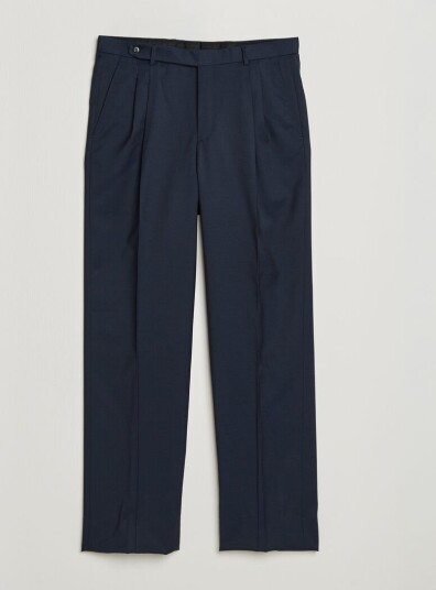 Brioni Capri Wool Trousers Navy