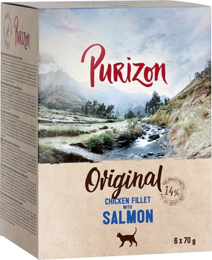 Purizon Våtfôr Adult Kornfri Med Laks Kyllingfilet 6 X 70 G