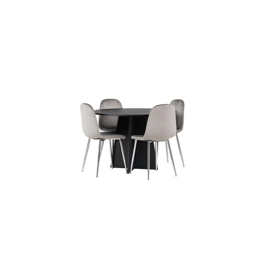 Venture Home Spisegruppe Venture Home Bootcut Ø110 cm med 4 stk Eva Stoler GR23784