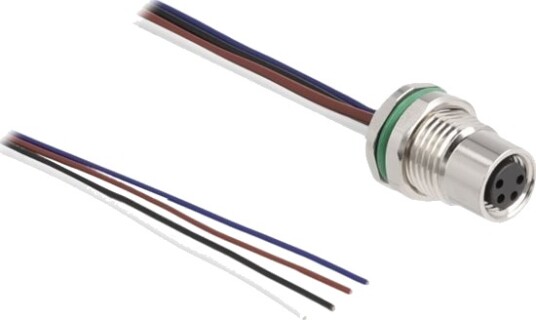 Delock - Nettverkskabel - 4-Stifts Mb (Hunn) Til Uisolert Tråd - 50 Cm - 4.6 Mm - Svart