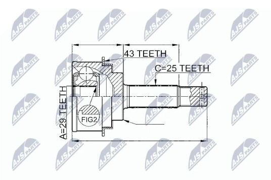 Nty Drivknute drivaksel NTY NPZ MS 059