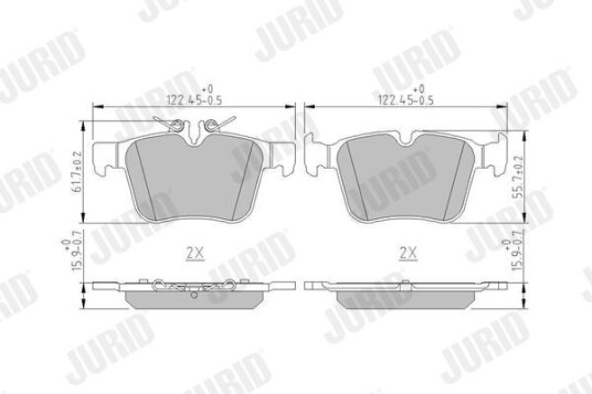 Bremseklosser JURID 573609J