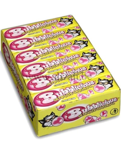 18 stk Bubblicious Ultimate Orginal Tyggegummi 38g   Hel Eske