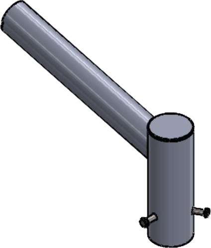 Brakett for gatelys Ø60mm / Ø70mm grå pulverlakkert