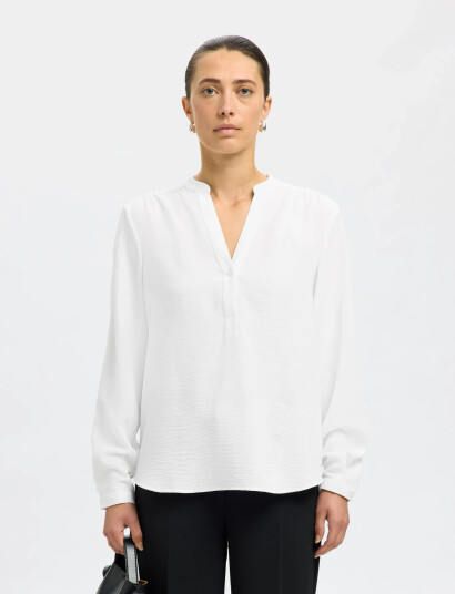 Selected Slfmivia Ls Top B Noos - White - 44 Selected Slfmivia Ls Top B Noos - White - 44