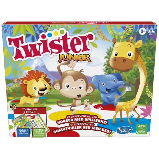 Hasbro Twister Junior 2-i-1 Barnespill for 2-4 spillere Hasbro Twister Junior 2-i-1 Barnespill for 2-4 spillere