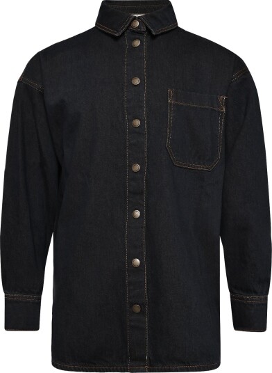 My Essential Wardrobe Denim Shirt Mwsinna 186 BLUE/ BROWN UN WASHED 38