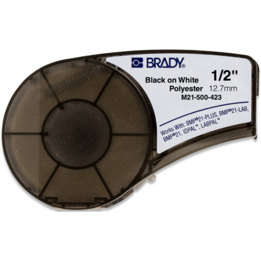 Brady M210 Polyester Tape 12,7 mm Sort På Hvit Brady M210 Polyester Tape 12,7 mm Sort På Hvit