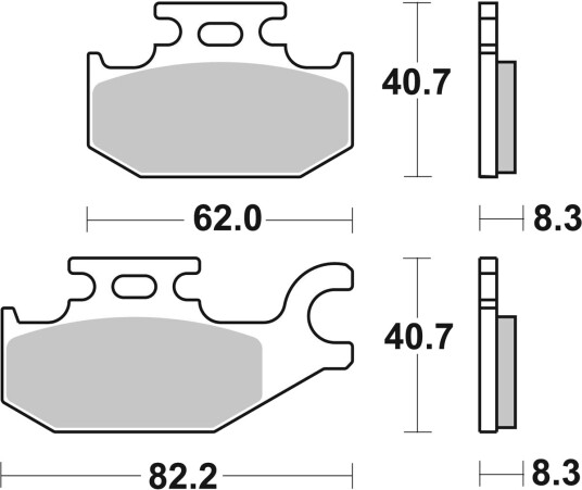 sbs 835SI Bremseklosser sbs 835SI Bremseklosser
