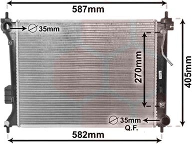 Radiator, motorkjøling VAN WEZEL 82002428
