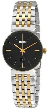 Rado Dameklokke R48913153 Florence Sort/Gulltonet stål Ø30 mm Rado Dameklokke R48913153 Florence Sort/Gulltonet stål Ø30 mm