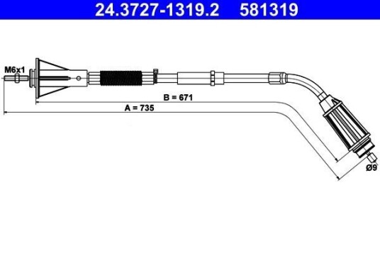 Bremsewire ATE 24.3727 1319.2