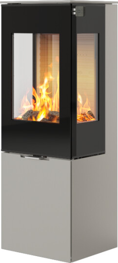Rais Nexo 120 nikkel vedovn med sideglass og glassdør