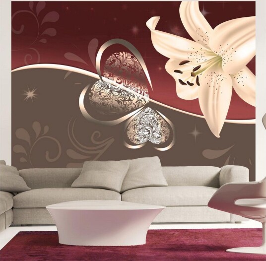 Fototapet Cream Lily 350x270 - Artgeist sp. z o. o.