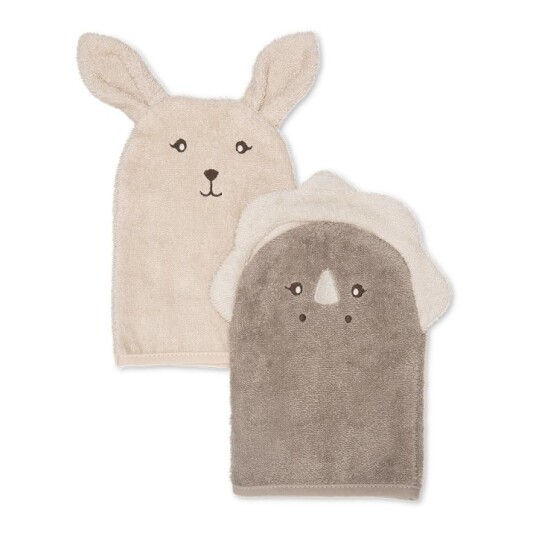 That"s Mine Michi Wash Cloth 2 pcs Bunny & Dino