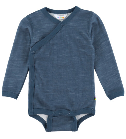 Joha Omslagsbody I/e Ull/Bambus Dark Denim Joha 70 Langermet Body Blå Joha Omslagsbody I/e Ull/Bambus Dark Denim Joha 70 Langermet Body Blå