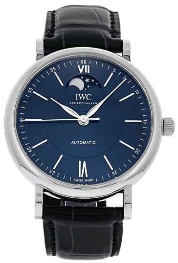 IWC Herreklokke IW459402 Portofino Blå/Lær Ø40 mm