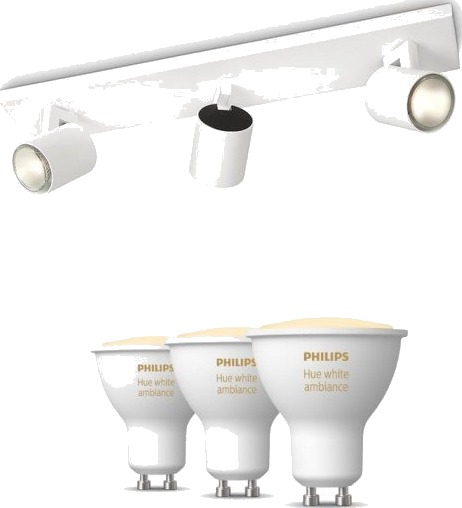 Philips Runner spotlampe 3 spotlights Hue White Ambiance pærer