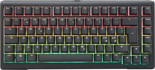 Ducky Tinker75 75% Ergonomisk RGB Hotswap Tastatur ISO Mx Cherry Red Svart
