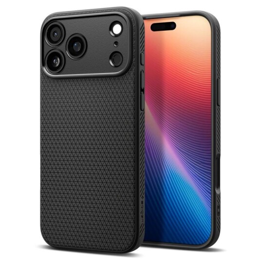 Spigen Liquid Air Deksel til iPhone 17 Pro Max Matt Svart