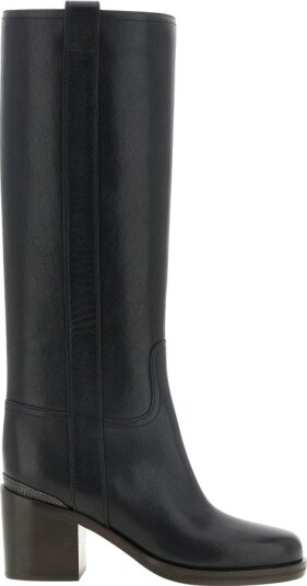 Brunello Cucinelli, Dame, Sko, Svart, 38 EU,