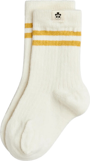 Mini Rodini Wool Rib 1 Pack Socks   Cream   24/27