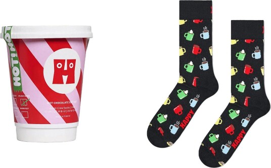 Happy Socks | 1-Pack Hot Chocolate Sock Gift Set | 41-46