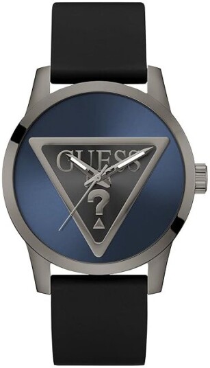 Guess Herreklokke GW0781G5 Badge Blå/Lær Ø44 mm