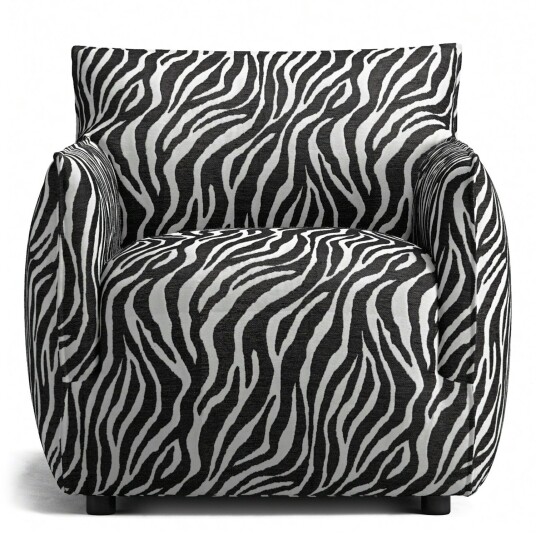 Decotique Le Petite Lenestol Zebra Sort / Hvit