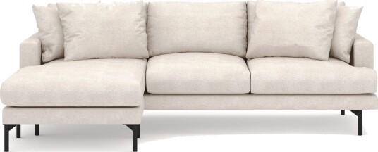 Menard 4 seters Venstrevendt Dyp L formet Divansofa i Stoff Beige Menard 4 seters Venstrevendt Dyp L formet Divansofa i Stoff Beige