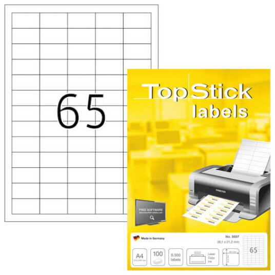 Herma Labels TopStick 38.1 X 21.2 mm 100 stk Herma Labels TopStick 38.1 X 21.2 mm 100 stk