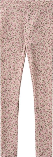 Wheat Leggings - Ull - Agi - Pale Lilac Blomster - Wheat - 3 år (98) - Leggings Beige Lilla Rosa
