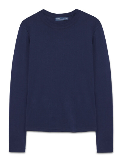 Polo Ralph Lauren Slim Fit Cotton Long-Sleeve Tee - Navy - S