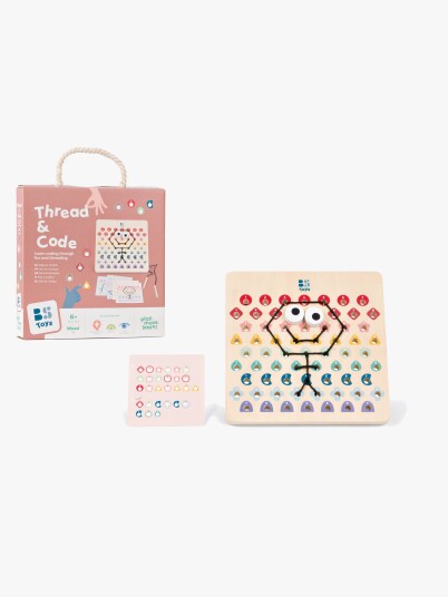 BS Toys Thread & Code Barnespill - Lær Koding og Finmotorikk for Barn fra 3 år BS Toys Thread & Code Barnespill - Lær Koding og Finmotorikk for Barn fra 3 år