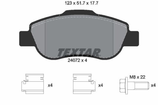 Bremseklosser TEXTAR 2407201