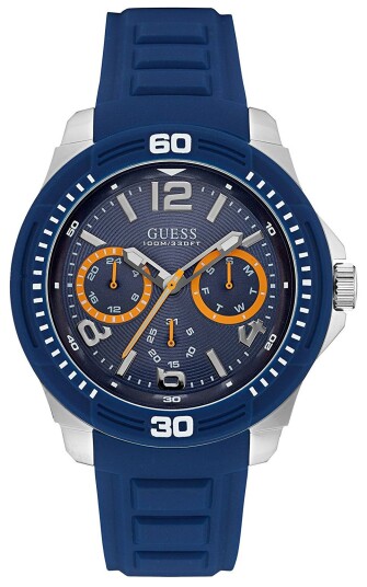 Guess Herreklokke W0967G2 Blå/Gummi Ø45 mm Guess Herreklokke W0967G2 Blå/Gummi Ø45 mm