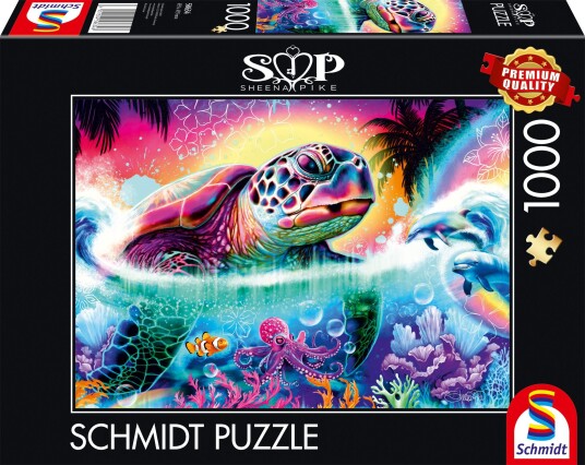 Schmidt Spiele S.Pike Puslespill - 1000 Brikker - Neon Skilpadde