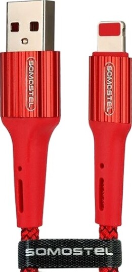 Usb-Kabel Somostel Usb-A Til Lightning 1 M, Rød (25927)