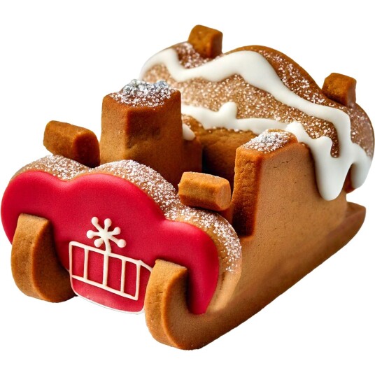 Pepperkakeform Slede i 3d Fra Wilton 4 Deler 