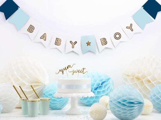 Baby Boy Gender Reveal Banner 1,60 meter
