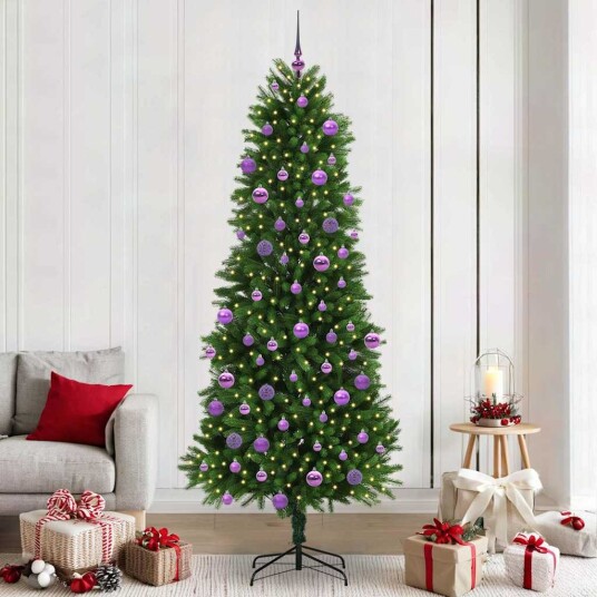  Juletre med 300 LED med stativ grønn 240 cm PE