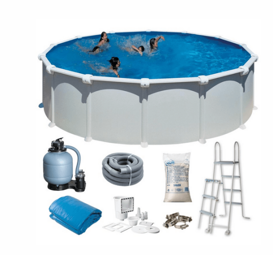 Swin & Fun rundt basseng basic hvit Ø550 x 132 cm KITPR558