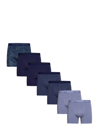 Björn Borg Cotton Stretch Boxer 7P - Blue - M Björn Borg Cotton Stretch Boxer 7P - Blue - M